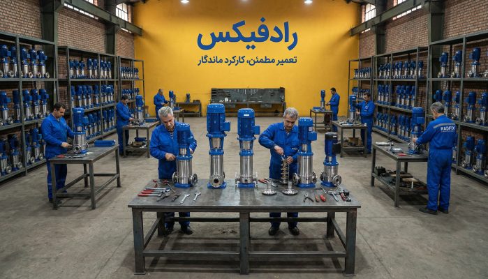 تأمین قطعات یدکی و جایگزینی تخصصی تعمیر پمپ طبقاتی پنتاکس