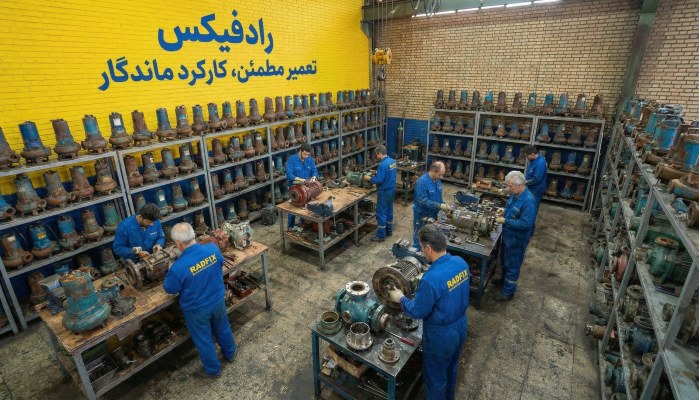 فرآیند مهندسی تعمیرات پمپ لجنکش نوید سهند در رادفیکس